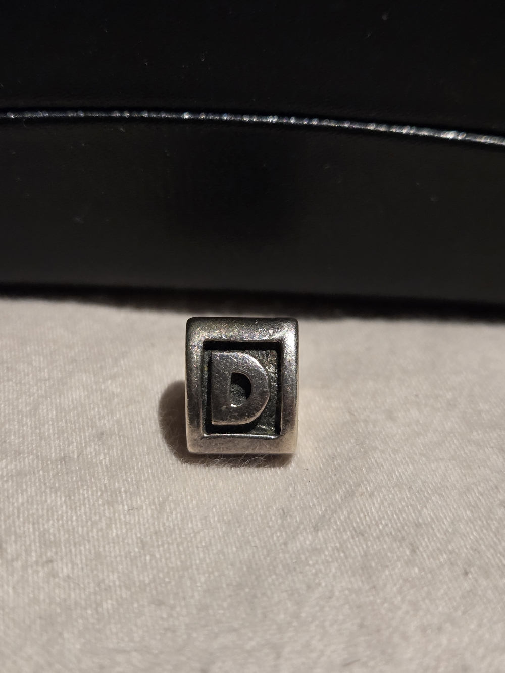 Pandora Sterling Silver Letter 'D' Bead Charm - Silver